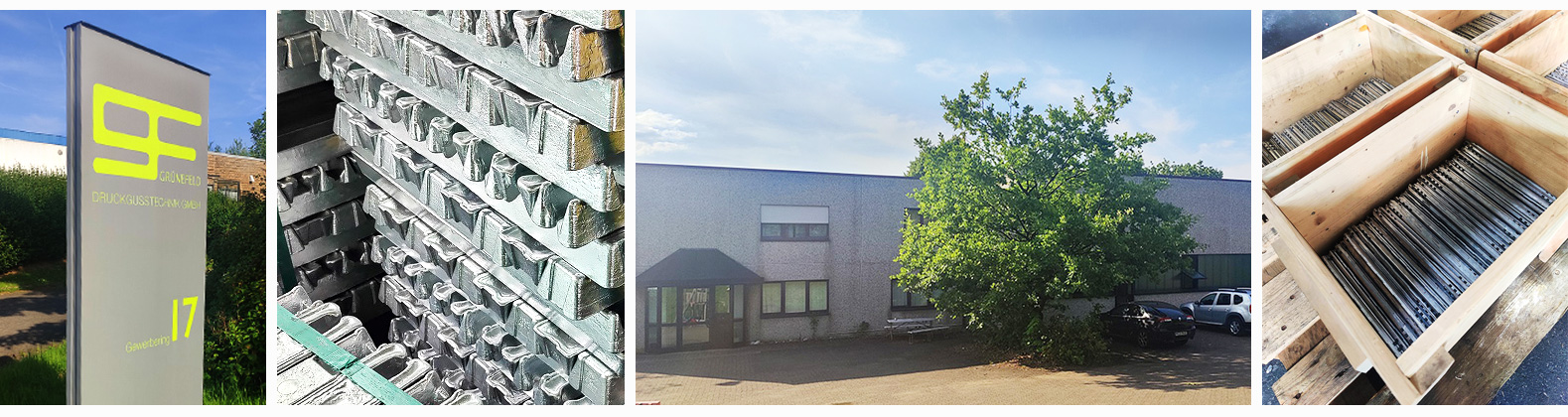 Headerbild: Collage aus Frontansicht des Firmengeb�udes und Firmenschild